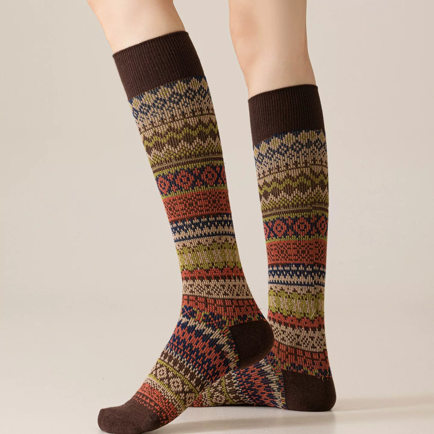 Crystorax | Women’s Thick Knit Socks with Calf Coverage for Cold Weather