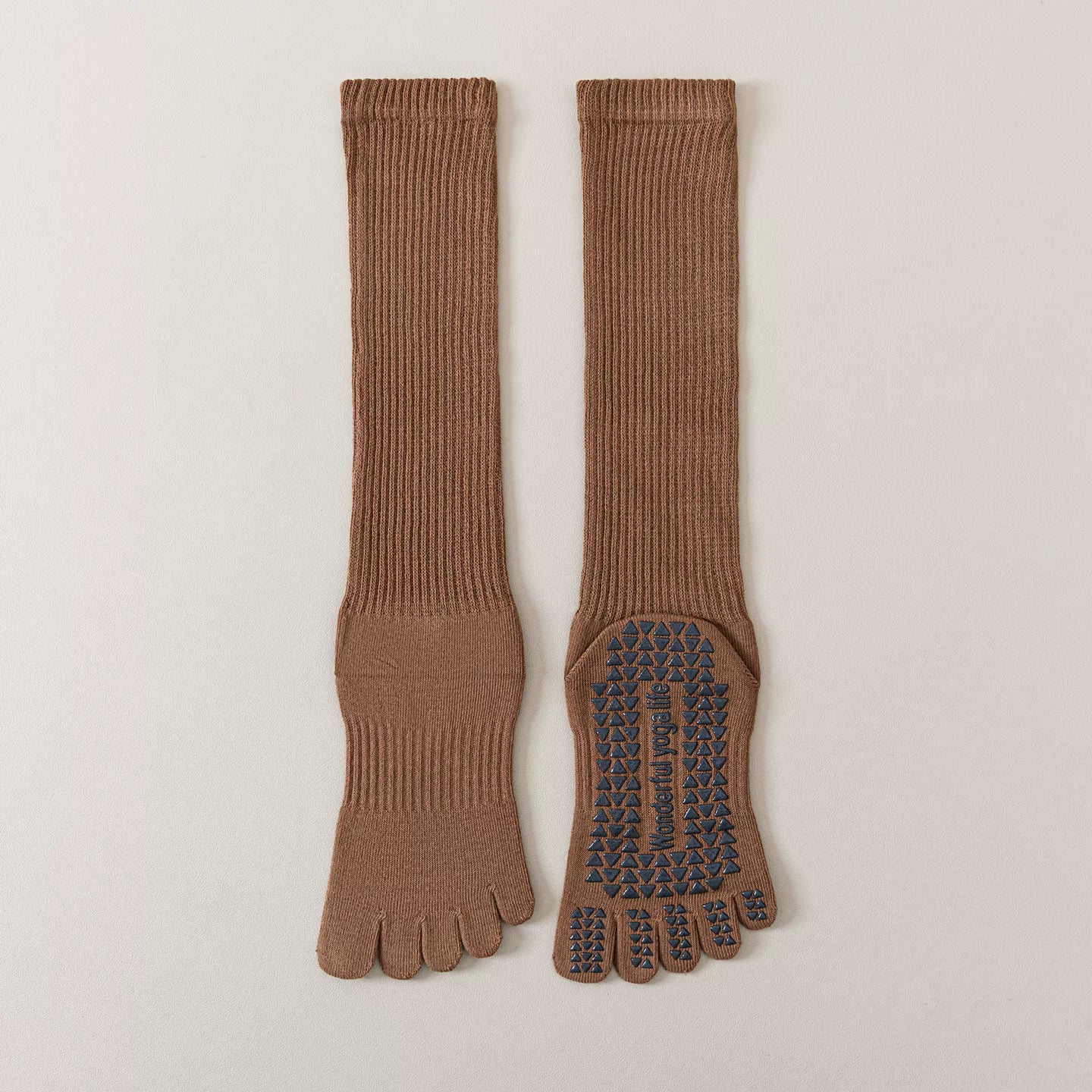 Crystorax | Women’s Five-Finger Yoga Socks with Mid-Calf Length