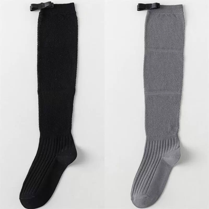 Crystorax | Women’s Ballet Bow Calf Socks with Lightweight Cotton Knit