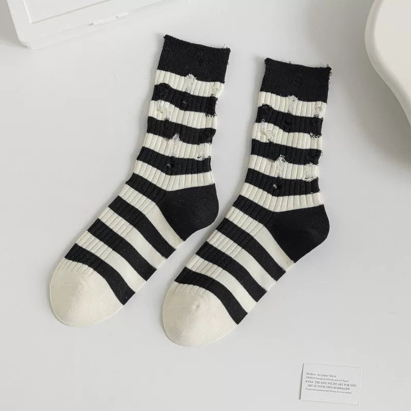 Crystorax | Lightweight Cotton Pile Socks for Women with Mid-Calf Fit