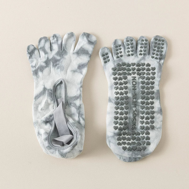 Crystorax | Five-Toe Non-Slip Yoga Socks for Women, Lightweight Summer Pilates Split-Toe Socks for Indoor Fitness