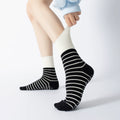 Crystorax | Striped Contrast Non-Slip Yoga Socks for Women, Lightweight Summer Pilates Socks for Indoor Fitness