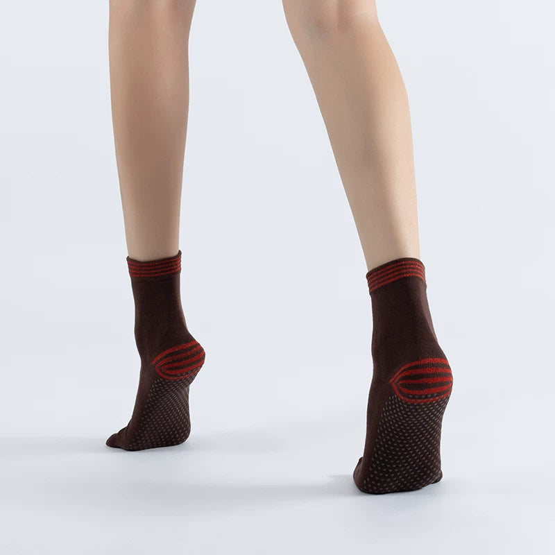 Crystorax | Lightweight Non-Slip Yoga Toe Socks for Women, Summer Pilates Socks for Indoor Fitness Training