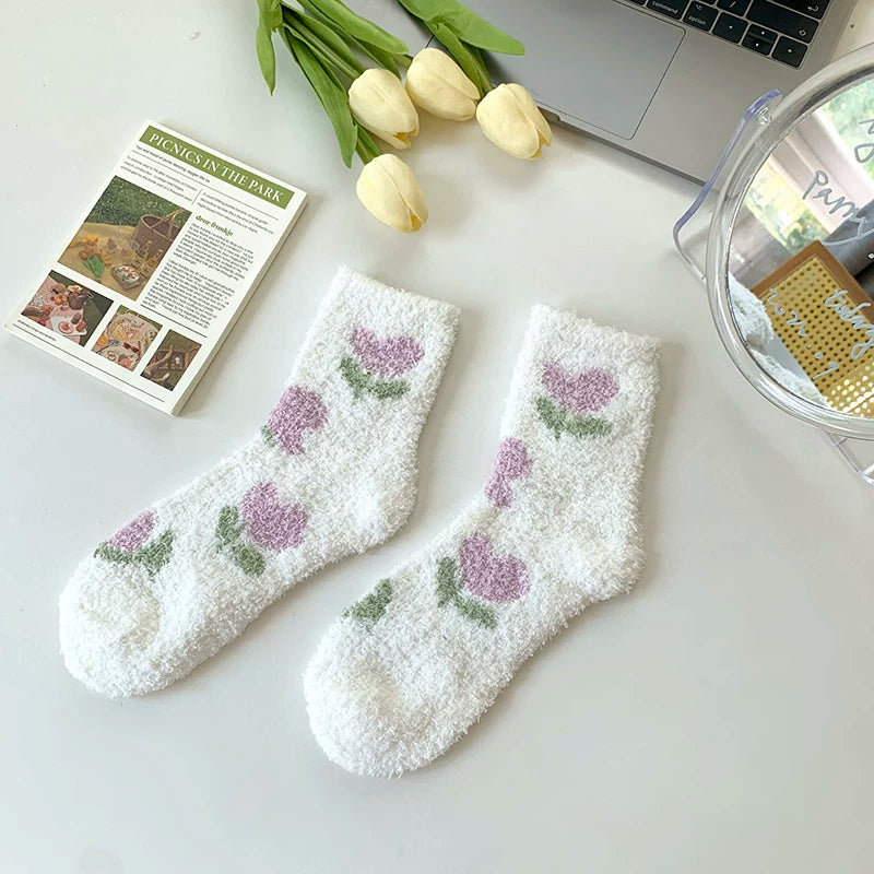 Crystorax | Everyday Thin Mid-Calf Socks for Women in Mild Seasons