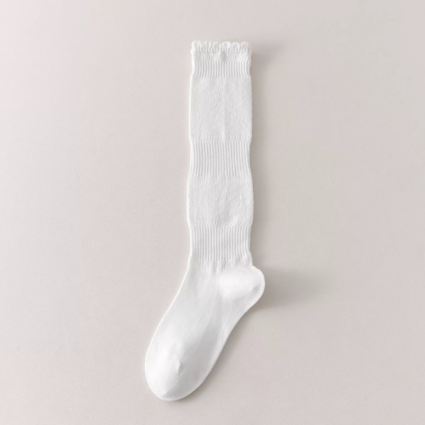 Crystorax | Women’s Merino Wool Calf Socks with Lace Knit Detail