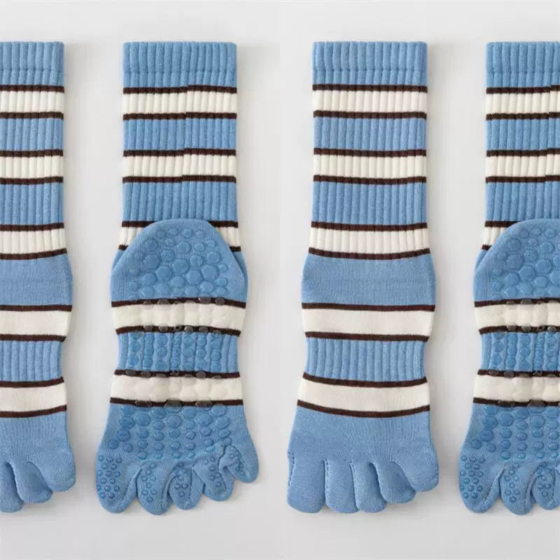 Crystorax | Women’s Five-Finger Yoga Socks with Mid-Calf Coverage