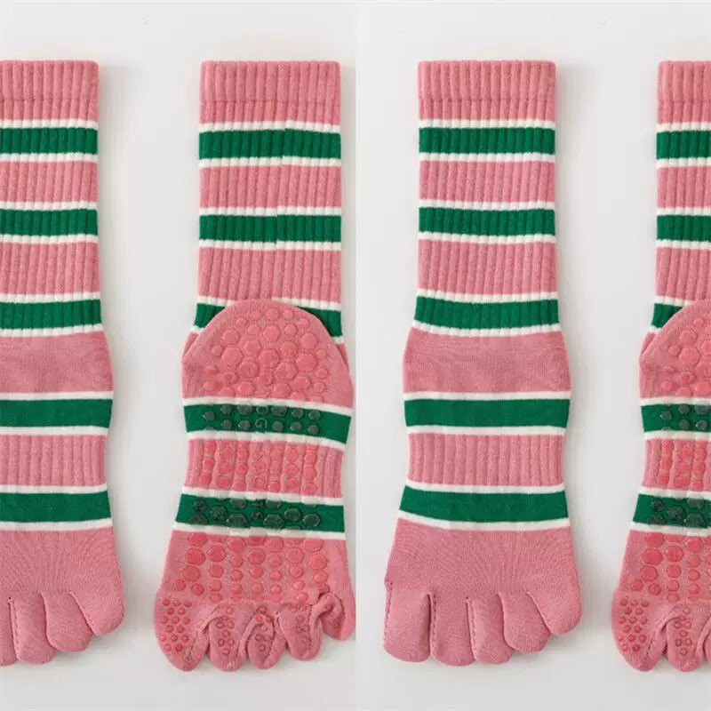 Crystorax | Women’s Five-Finger Yoga Socks with Mid-Calf Coverage