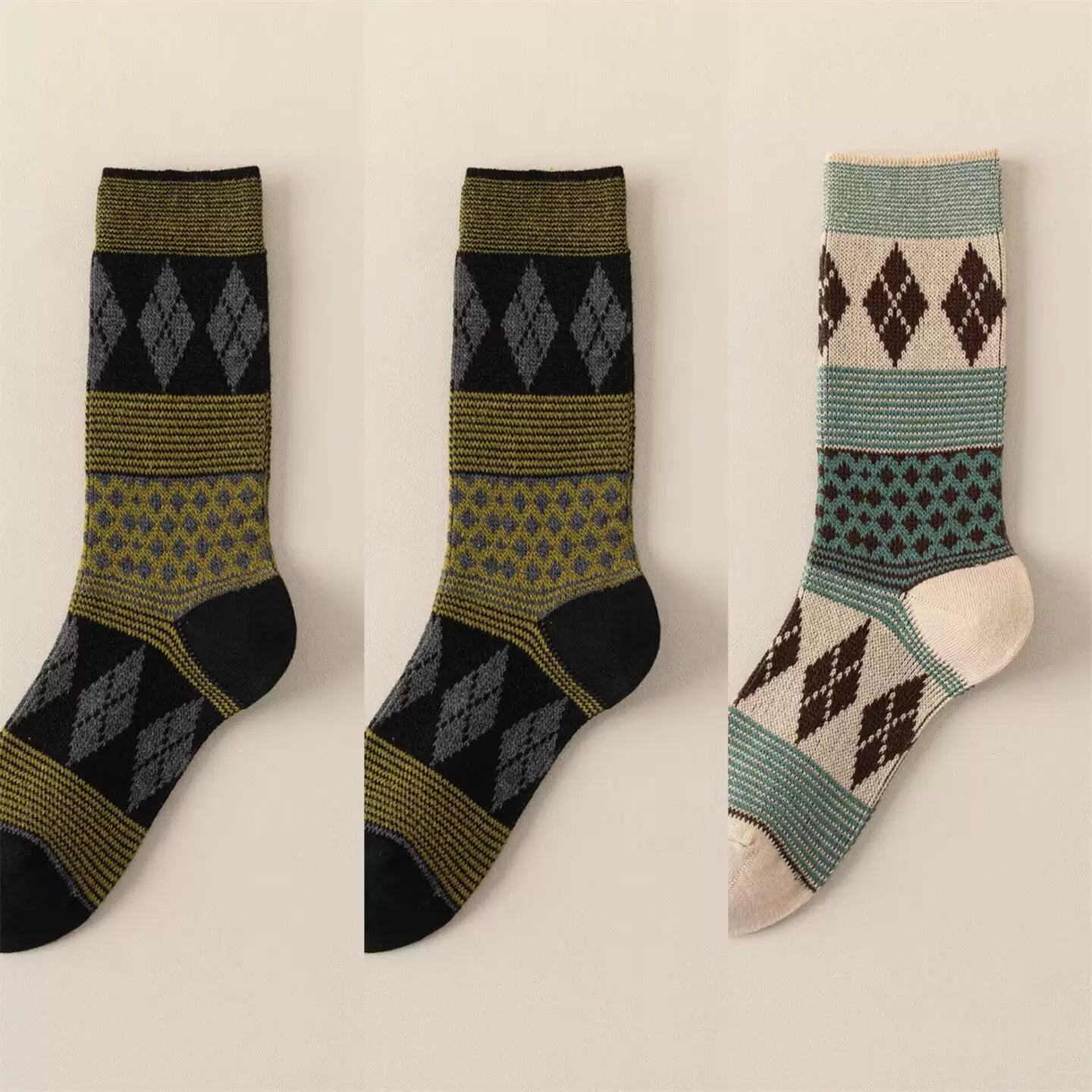 Crystorax | Women’s Mid-Calf Pile Socks for Spring and Autumn Wear