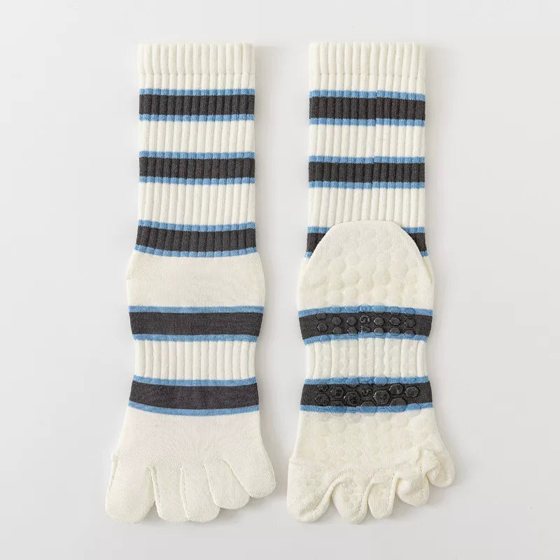 Crystorax | Women’s Five-Finger Yoga Socks with Mid-Calf Coverage