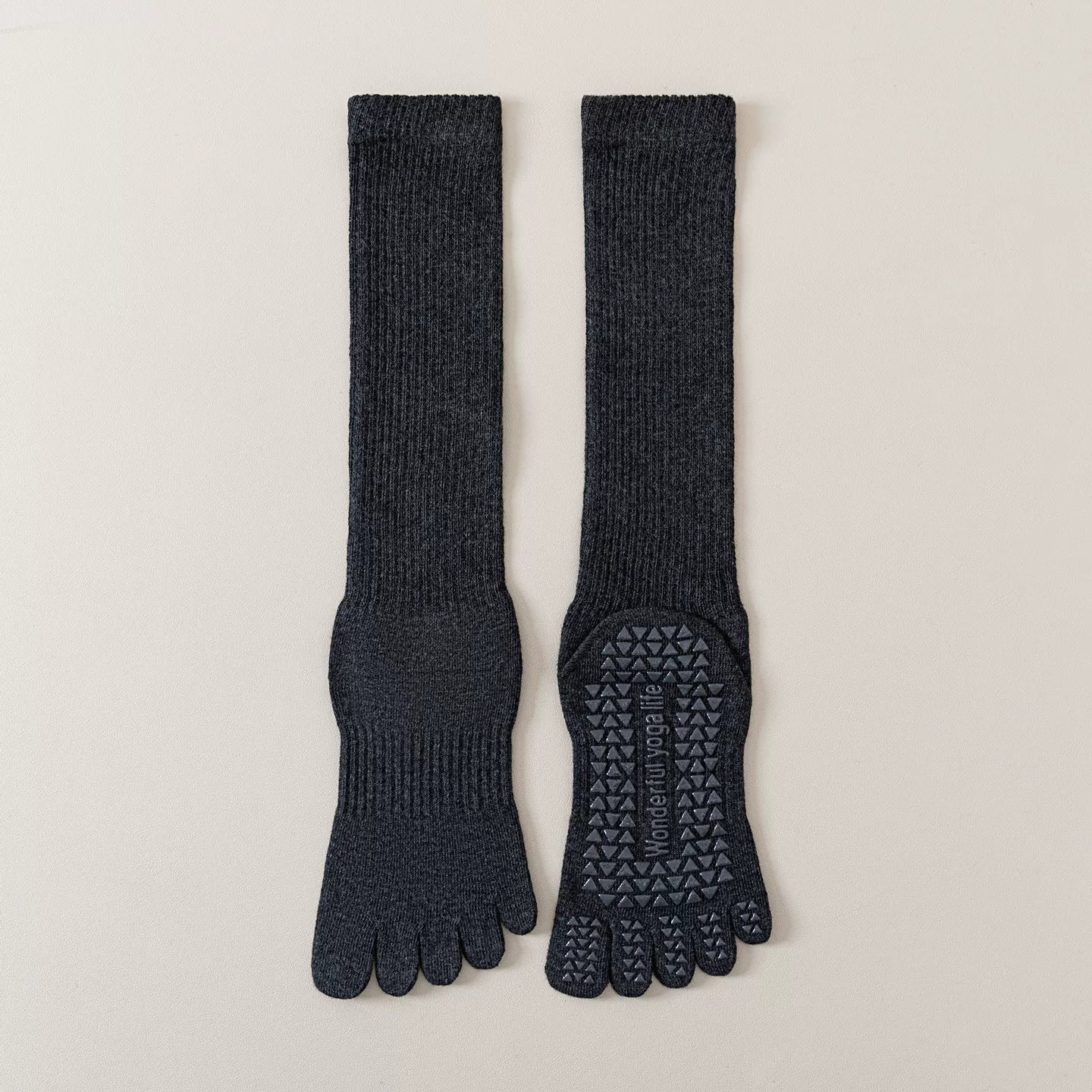 Crystorax | Women’s Five-Finger Yoga Socks with Mid-Calf Length